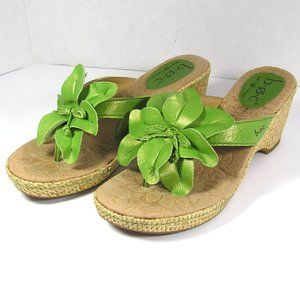 Born | Shoes | Boc Born Concepts Metallic Lime Green Sandals 8 | Poshmark